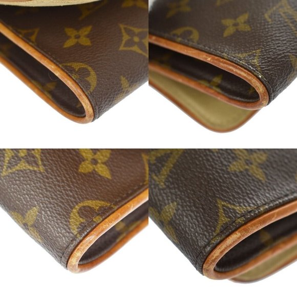 LOUIS VUITTON Pochette Twin GM 2Way Shoulder Bag Monogram Brown M51852 32SG044 - Picture 6 of 10